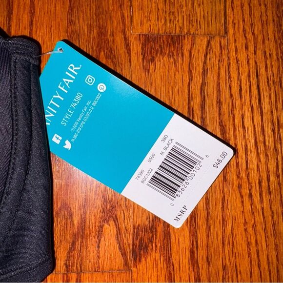 VANITY FAIR Strapless Bra 74380 Black Size 38D Convertible Multiway NWT - Picture 3 of 6